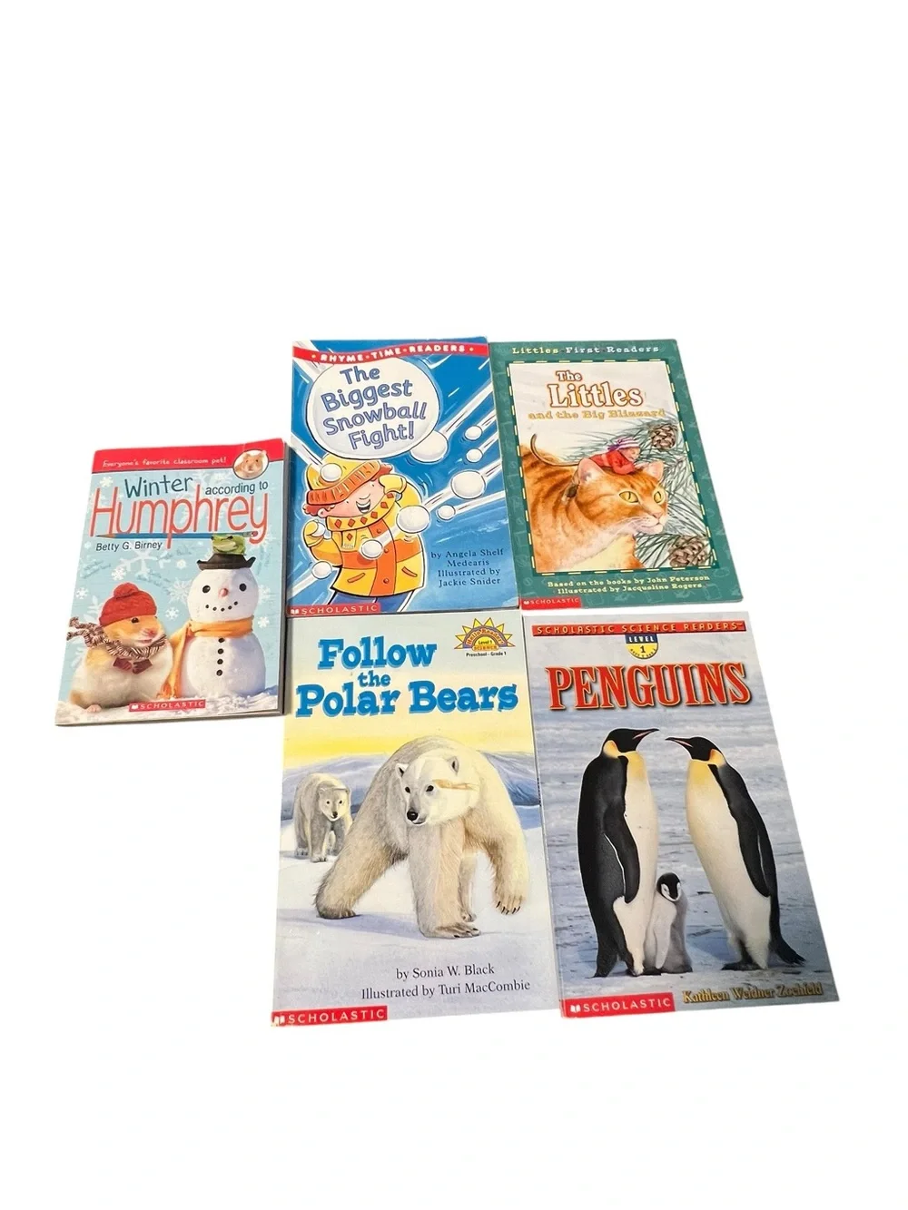 Scholastic Winter Animal Book Set - Lot of 5 Books - first chapter books readers